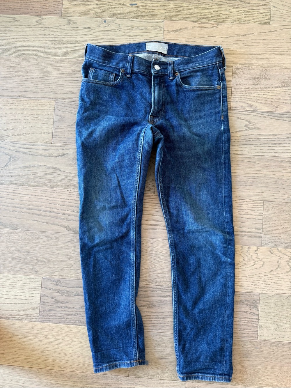 Everlane Men’s Slim Straight Jeans — Indigo Blue